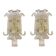 A Pair of Contemporary Transparent "Lingue" Murano Glass Wall Lamp in Barov