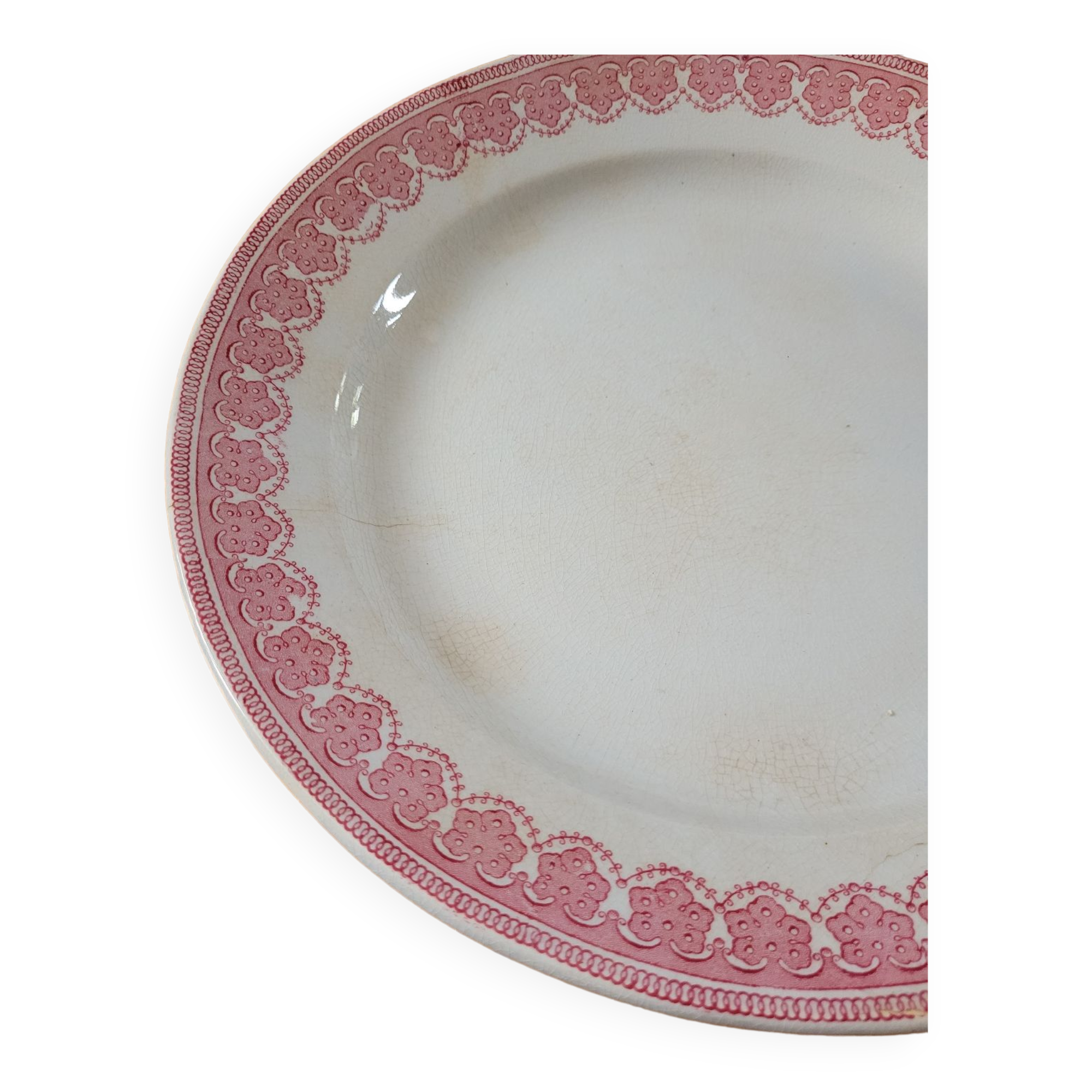Terre de fer Lace large dinner plate from GWT&S