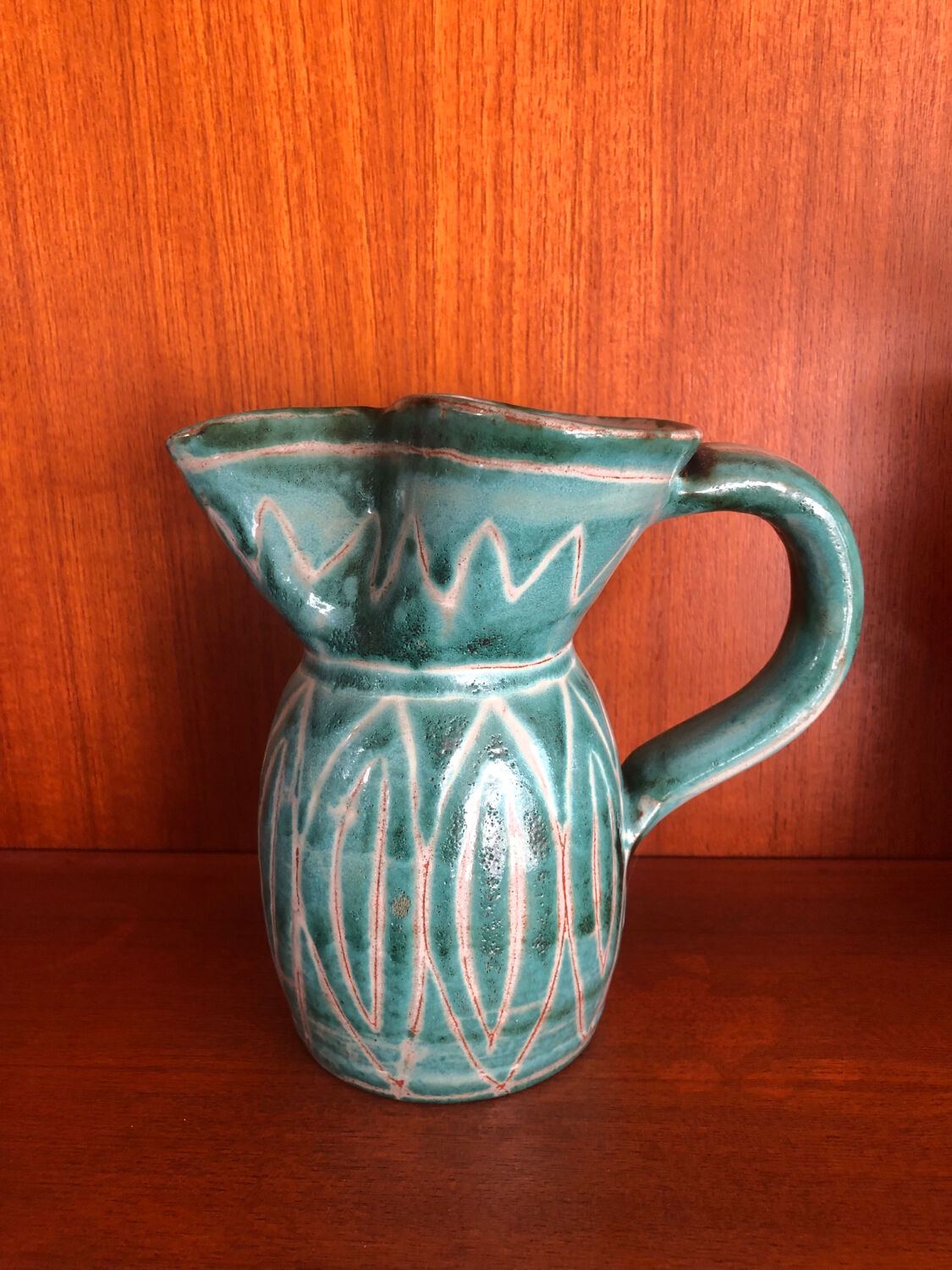 Pitcher vase Robert Picault ceramic Vallauris 1950