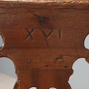 Antique walnut wood bench, Italy, 18th century