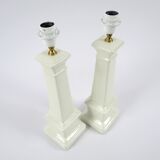 Set of 2 ceramic table lamps from Manises, 1960s