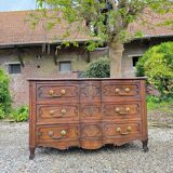 Crossbow Commode In Walnut Louis XV XVIII Eme Century
