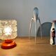 Vintage bedside lamp 70s Graewe orange