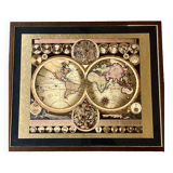 Planisphere - World map - Blaue wall map
