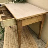 Farmhouse table with compartmentalized drawer
