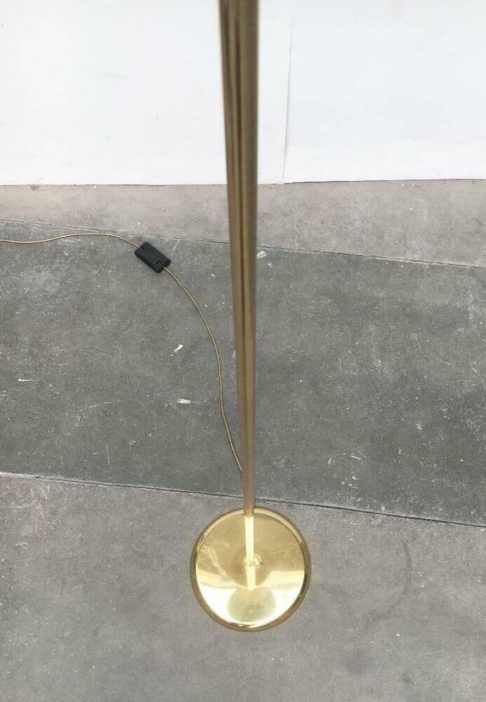Vintage German floor lamp in Hollywood Regency style made of brass by Doria Leuchten, 1970s.