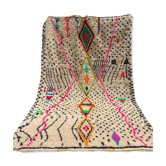 White azilal berber carpet with new neon colored patterns 300 X 200 cm