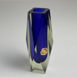 Murano Blue Sommerso Vase, Vintage, Italy, 1970s