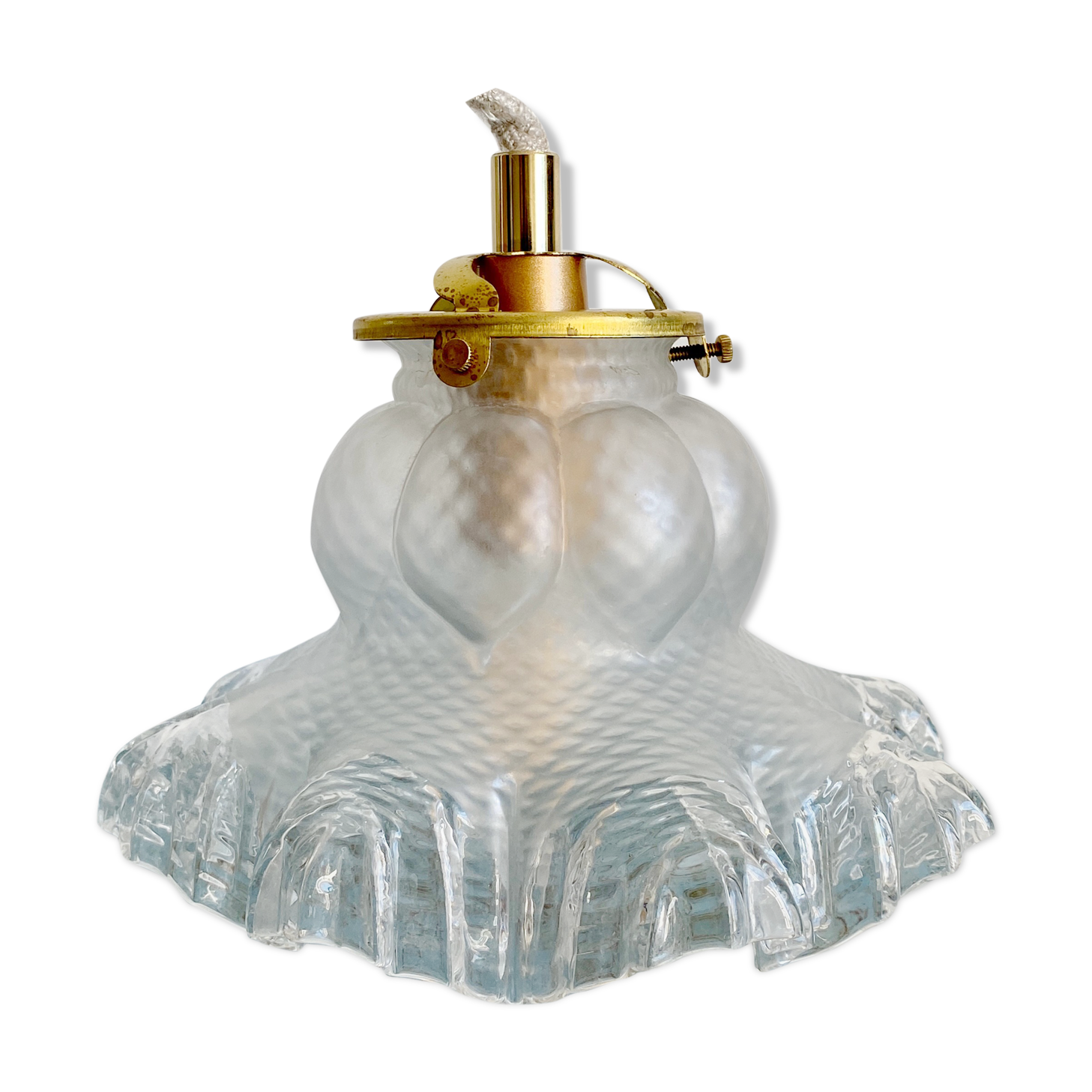 Vintage tulip stroller in transparent and frosted glass