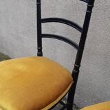 Pair of blackened wood Napoleon III chairs