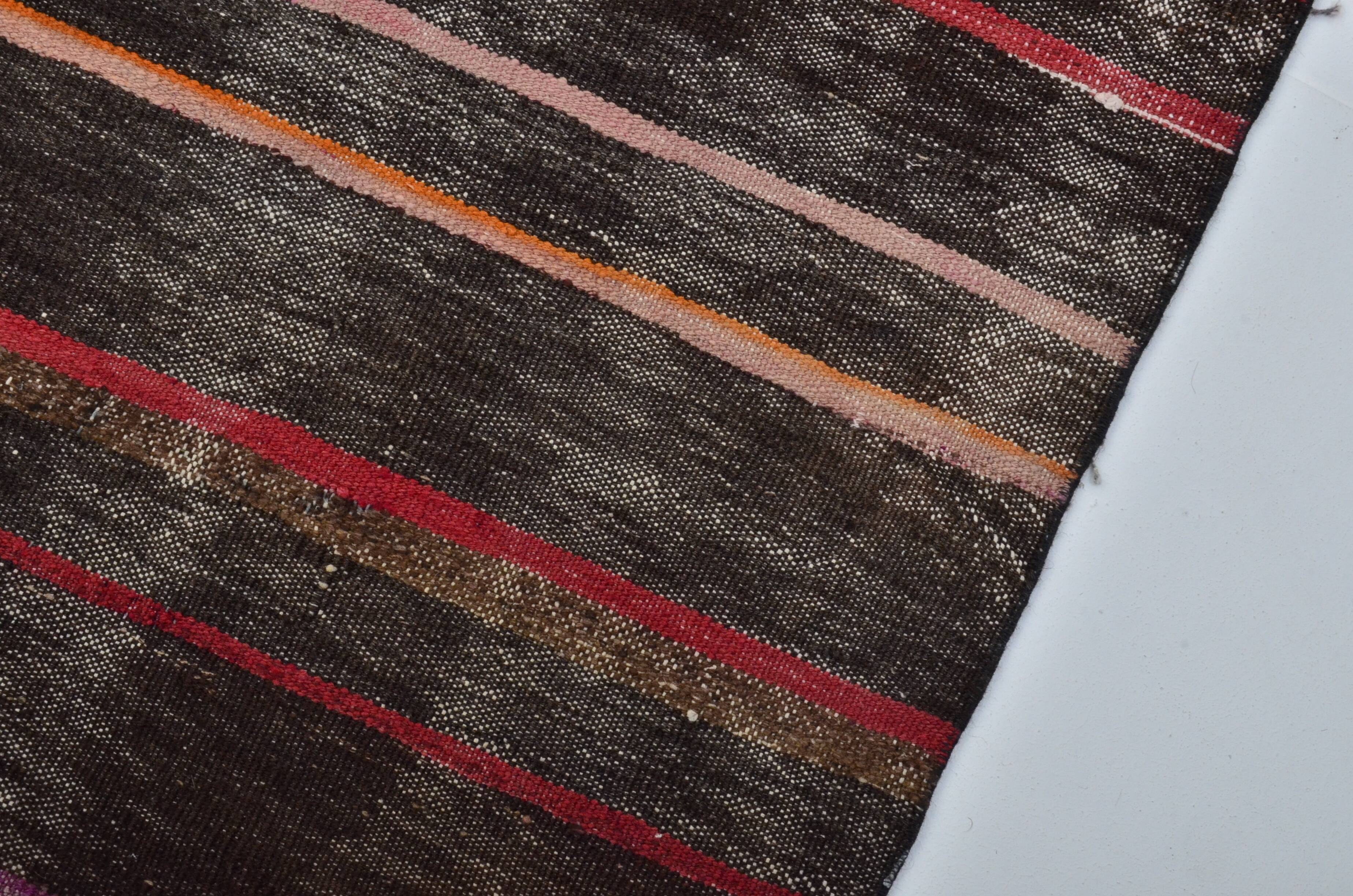 Tapis Kilim Oushak d'Anatolie à rayures