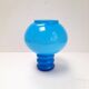 Blue opaline vase with rings Friedrich glass