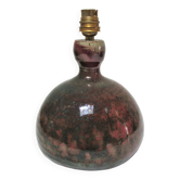Pied de lampe grès émaillé signé années 70