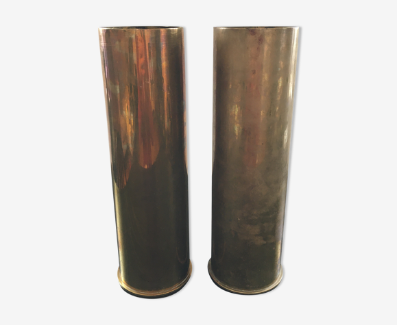 Paire de vases en laiton