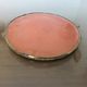 Set of 4 coasters in salmon pink mother-of-pearl