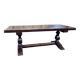 Grande table de monastère néogothique - ancienne - 2 m de long