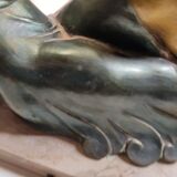 Women's lamp bronze and marble