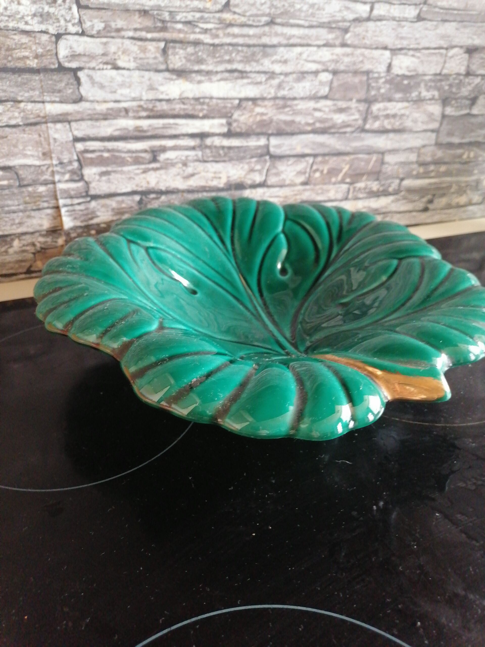 Ceramic fruit cut style vallauris 1950 60 green