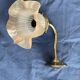 Wall light, art deco style, tulip globe in beige frosted glass
