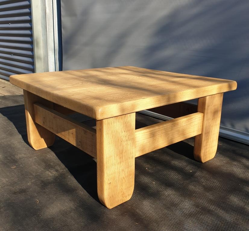 Brutalism coffee table 1960 "square in the rough"