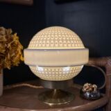 Vintage table lamp large porcelain globe Bernardaud Limoges J.J Prolongeau - Circa 1960