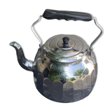 Large kettle, in chrome copper, menesa, vintage and collector's black bakelite handle