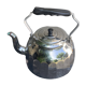 Large kettle, in chrome copper, menesa, vintage and collector's black bakelite handle