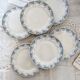 6 Sarreguemines iron earth dessert plates, Luchon model
