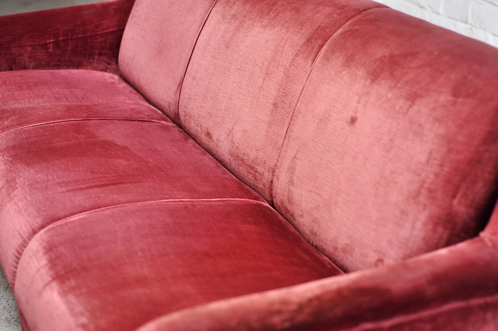 Mid-Century Italian Velvet 3-seater Sofa, 1950's