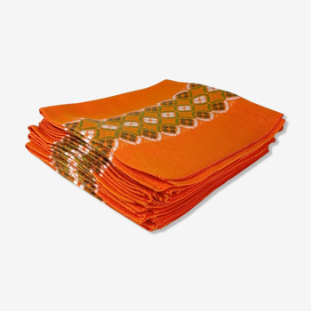Napkins orange fabric 70