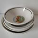 Set of 5 Italian ceramic dishes with country decor