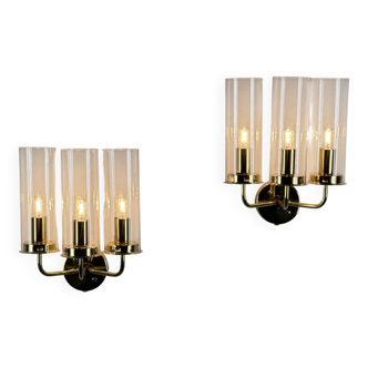 Hans-Agne Jakobsson Wall Lamps “Sonata” Model V 169/3 Markaryd, Sweden, 1960s