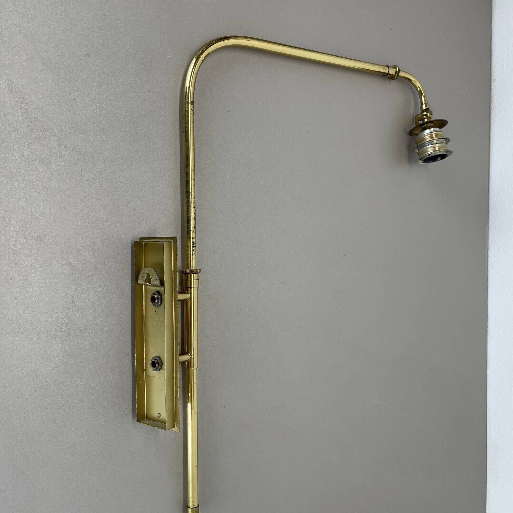 XXL adjustable Brass Wall Light Italy, 1950s