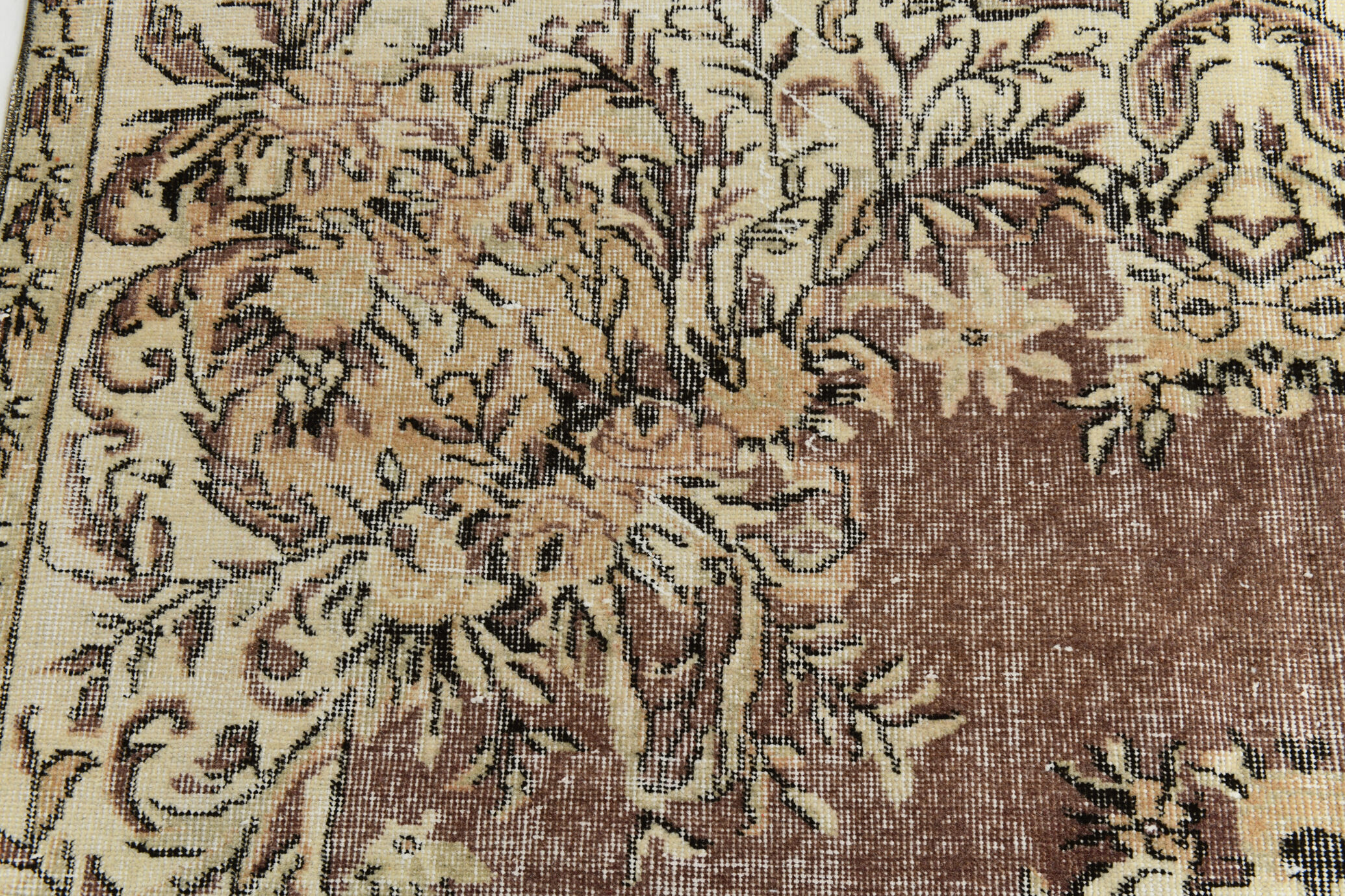 6x10 brown & beige classic antique rug, 192x299cm