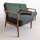 Fauteuils vert forêt du milieu du siècle des années 1960