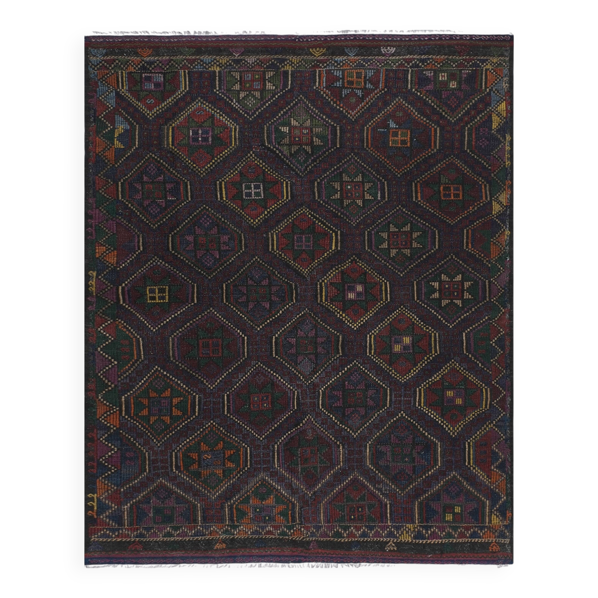 Vintage Turkish Oushak Rug Handwoven 228x292 cm