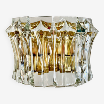 Applique Venini en verre cristal, Italie 1960
