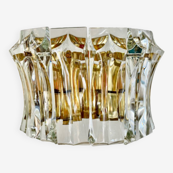 Venini wall lamp in crystal glass, Italy 1960