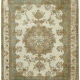 Tapis fait main oriental contemporain années 1980 304 cm x 377 cm beige laine