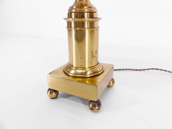 Lampe colonne néoclassique de style Directoire en laiton - 1970