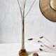 Amber glass soliflore vase, four-lobed base, 1960s-1970s.