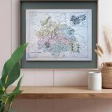 Puy-De-Dôme, carte ancienne, imprimée en 1883.