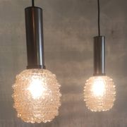 Suspensions design en verre ambré style H. Tynell - années 70
