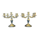 Exceptional pair of table candlesticks in fine silver, St. Médard Paris