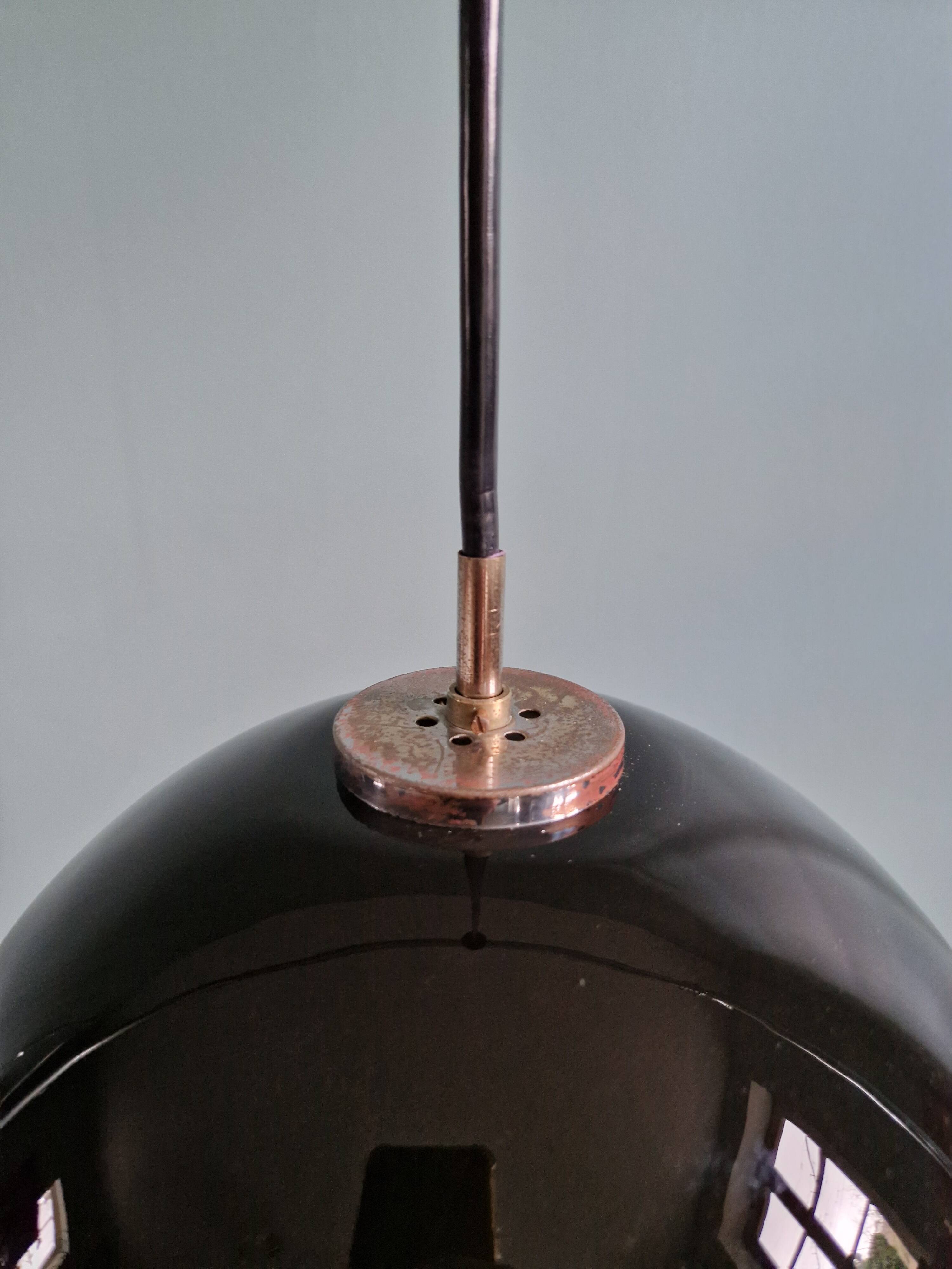 Suspension in speckled black opaline, Peill & Putzler, 1970s