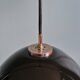 Suspension in speckled black opaline, Peill & Putzler, 1970s