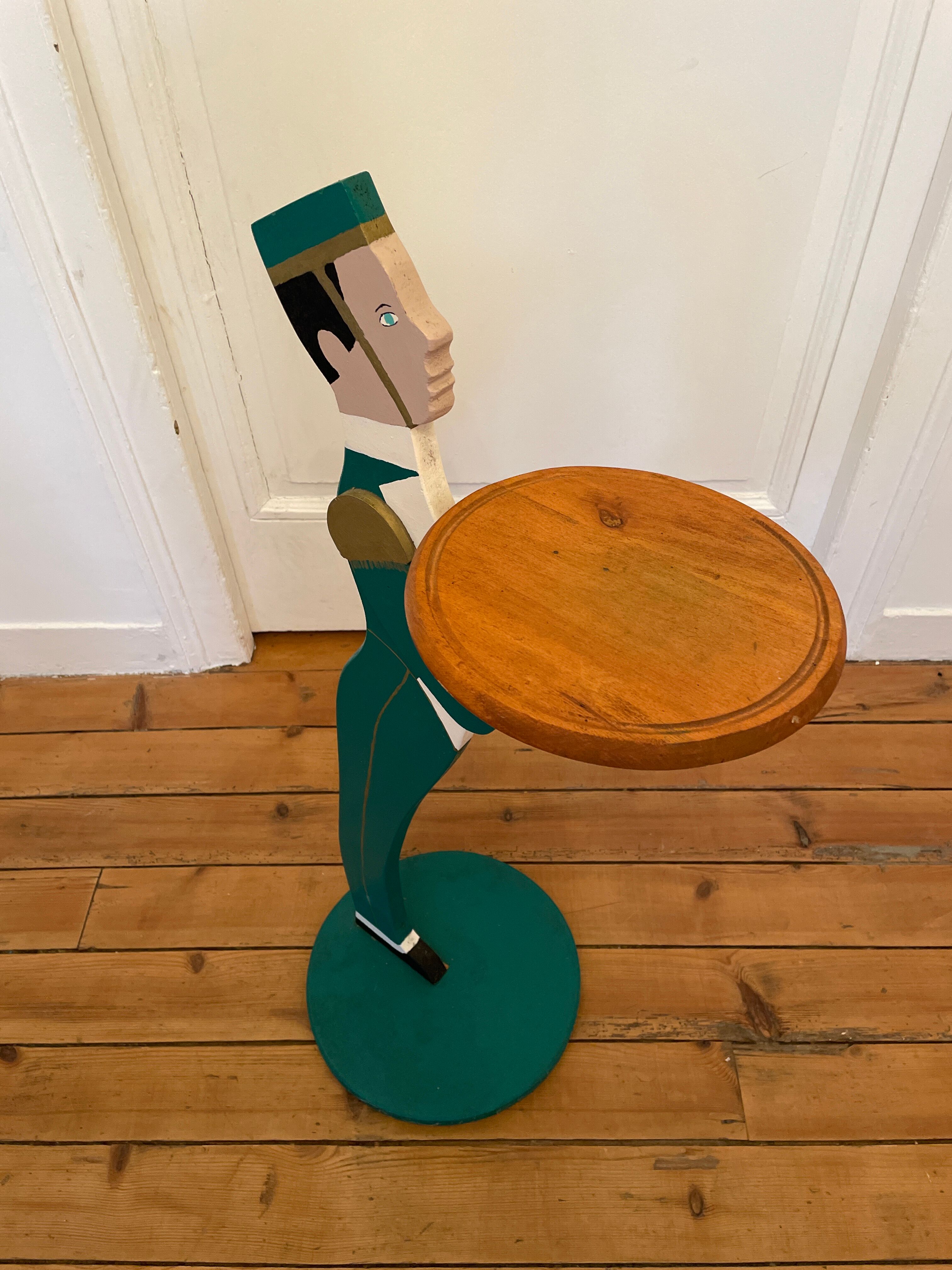 Table basse serveur, majordome en bois
