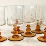 Set of 6 vintage port glasses