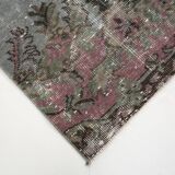 Tapis de course vintage bordeaux doux fait à la main 3x9