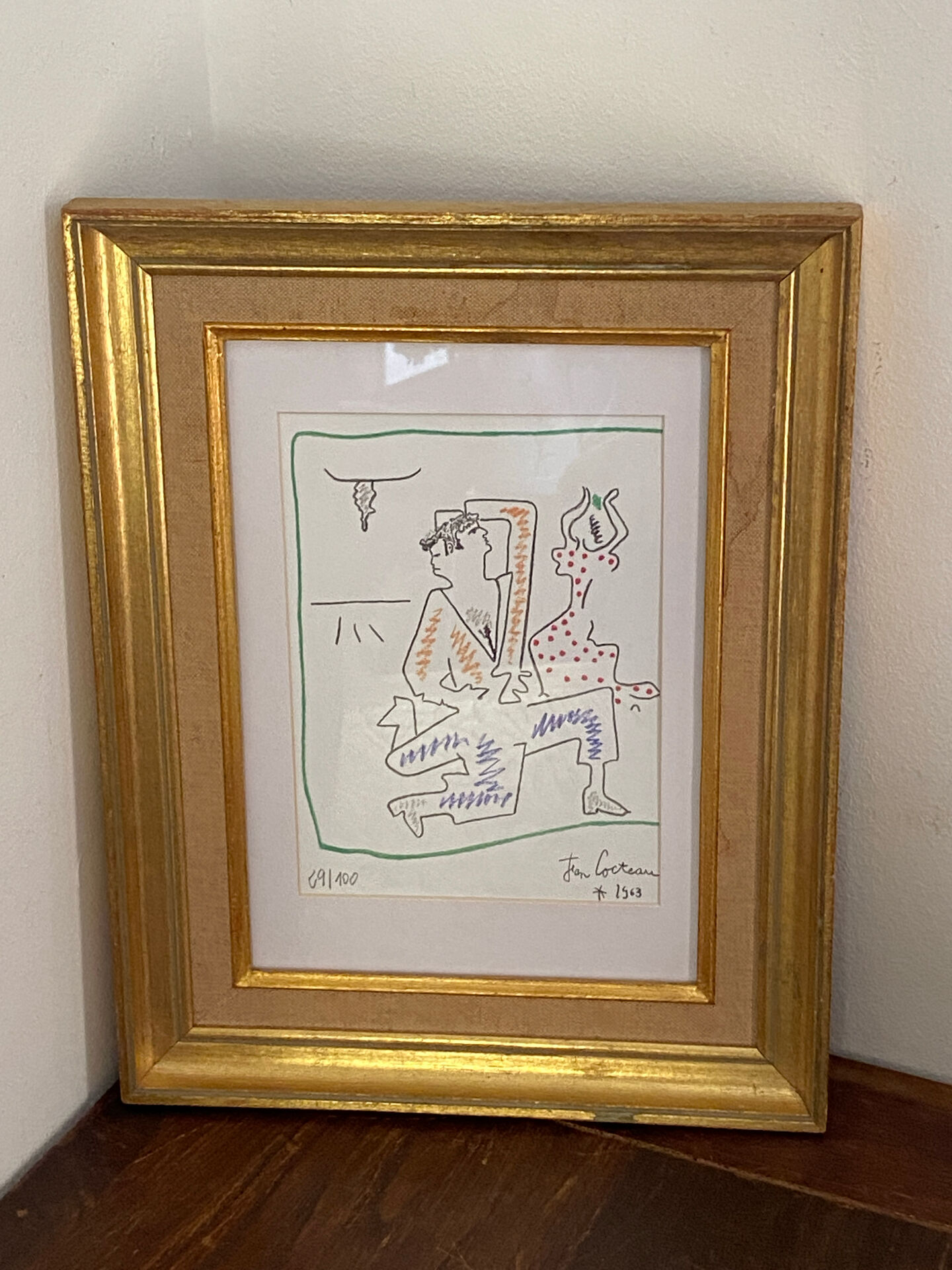 Lithograph "Flamenco Dancers" Jean Cocteau